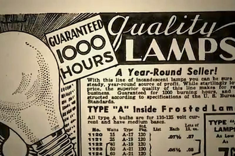1925 ampul reklamı